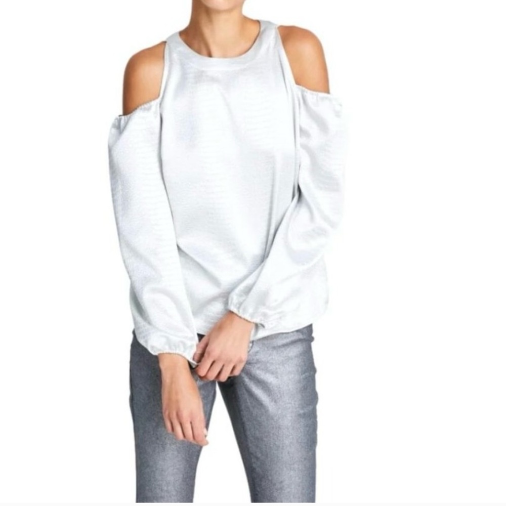White Cold Shoulder Blouse